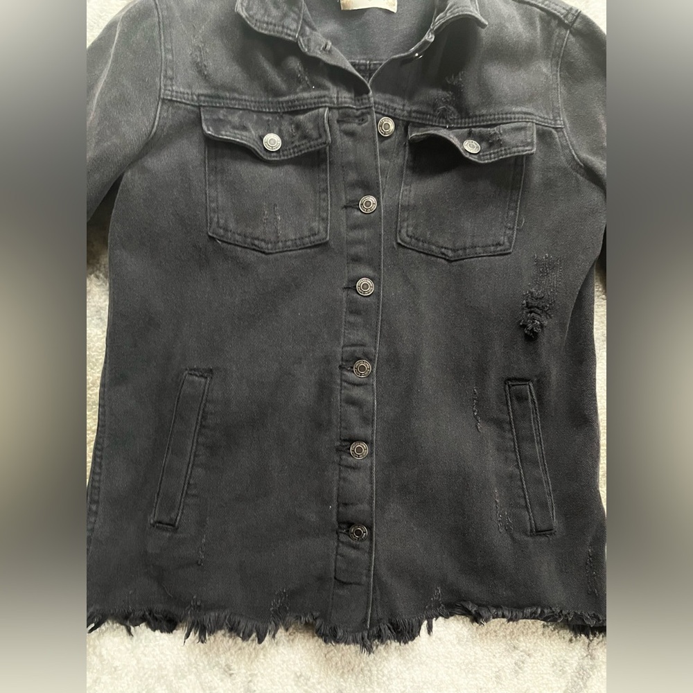 Altar’d State Distressed Denim Jacket - Picture 3 of 5